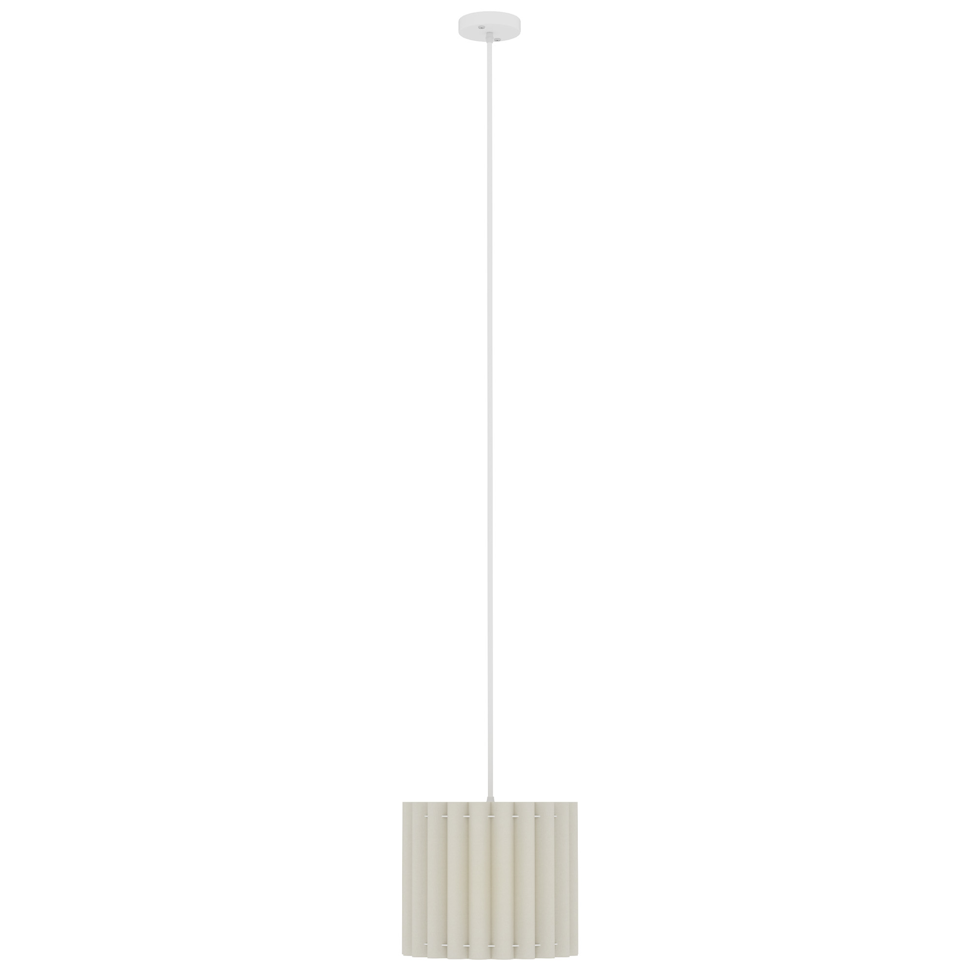 HERON Linen Pendant Light Modern Wave Ceiling Light Shade White - Life Essentials