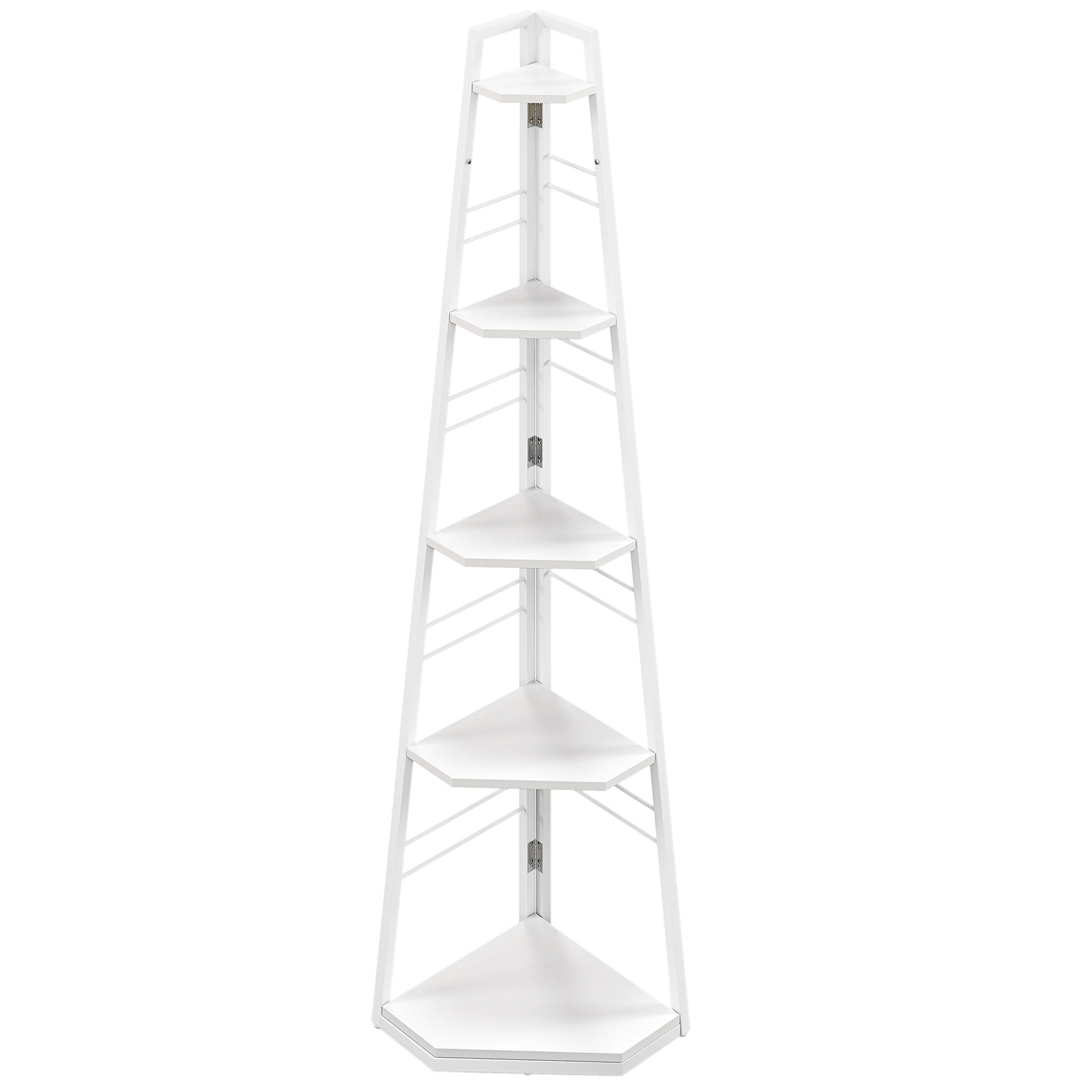 HERON Five Tier Corner Shelf White - Life Essentials