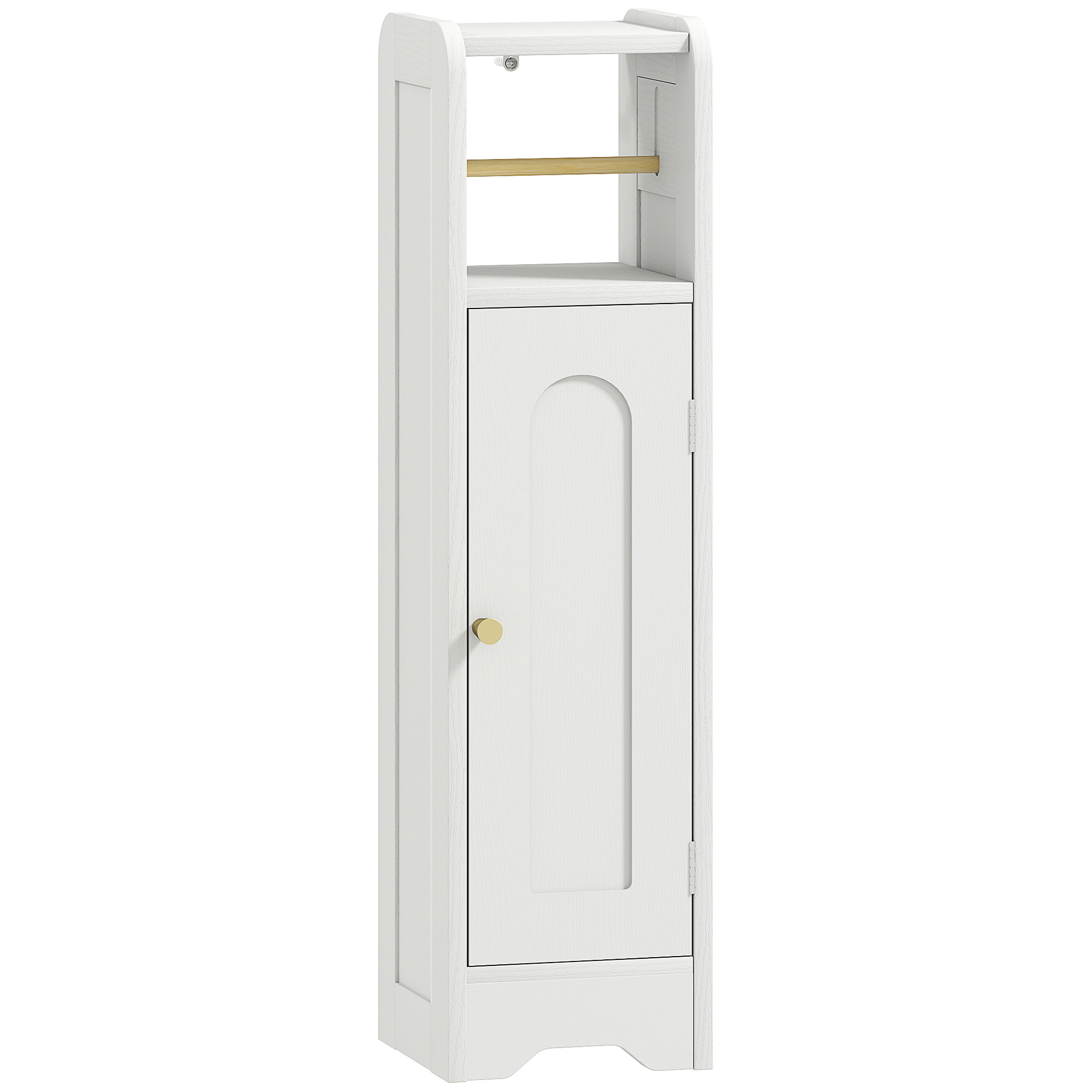 HERON Small Bathroom Storage Cabinet White - Life Essentials