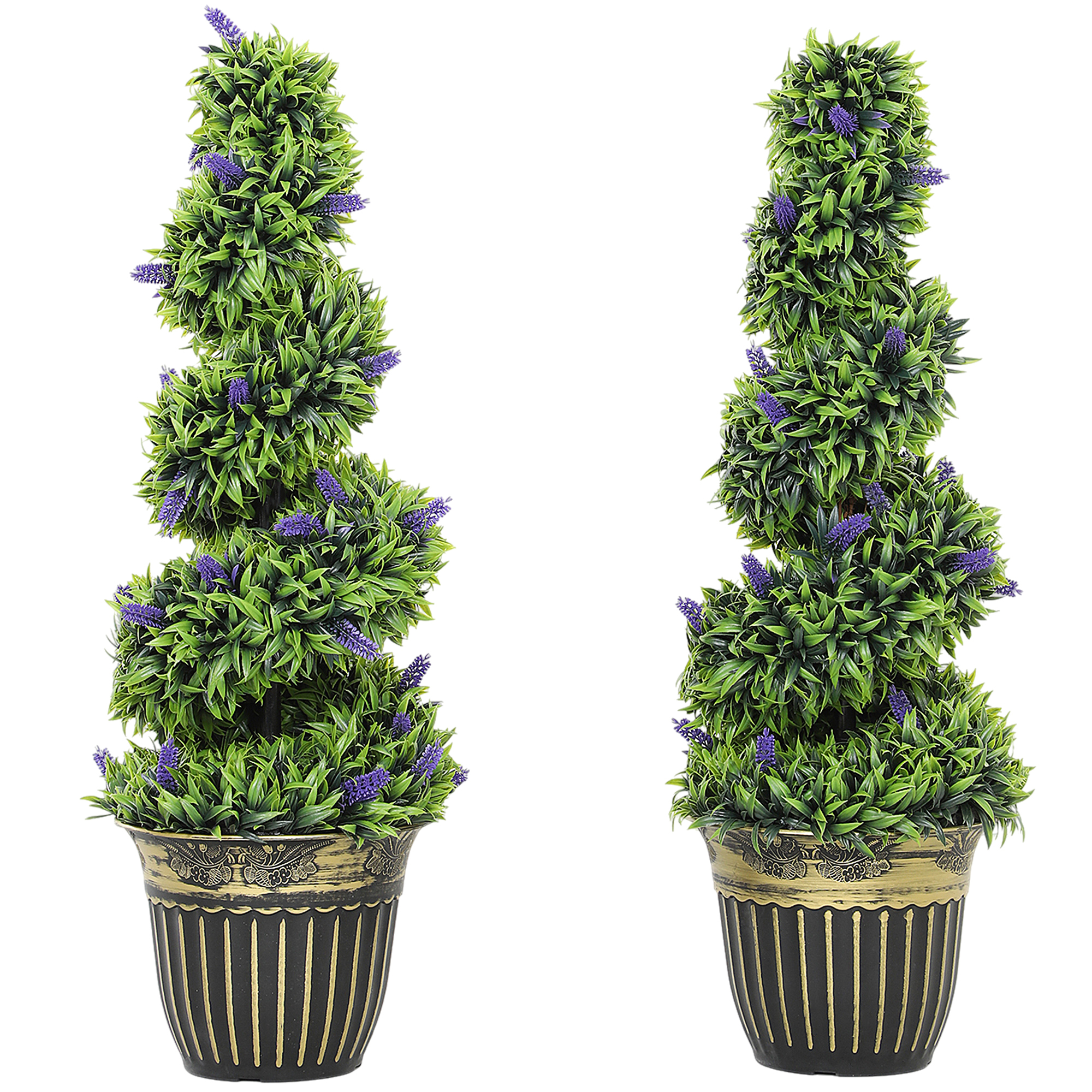 HERON Decorative Artificial Plant Boxwood Spiral Topiary - Life Essentials