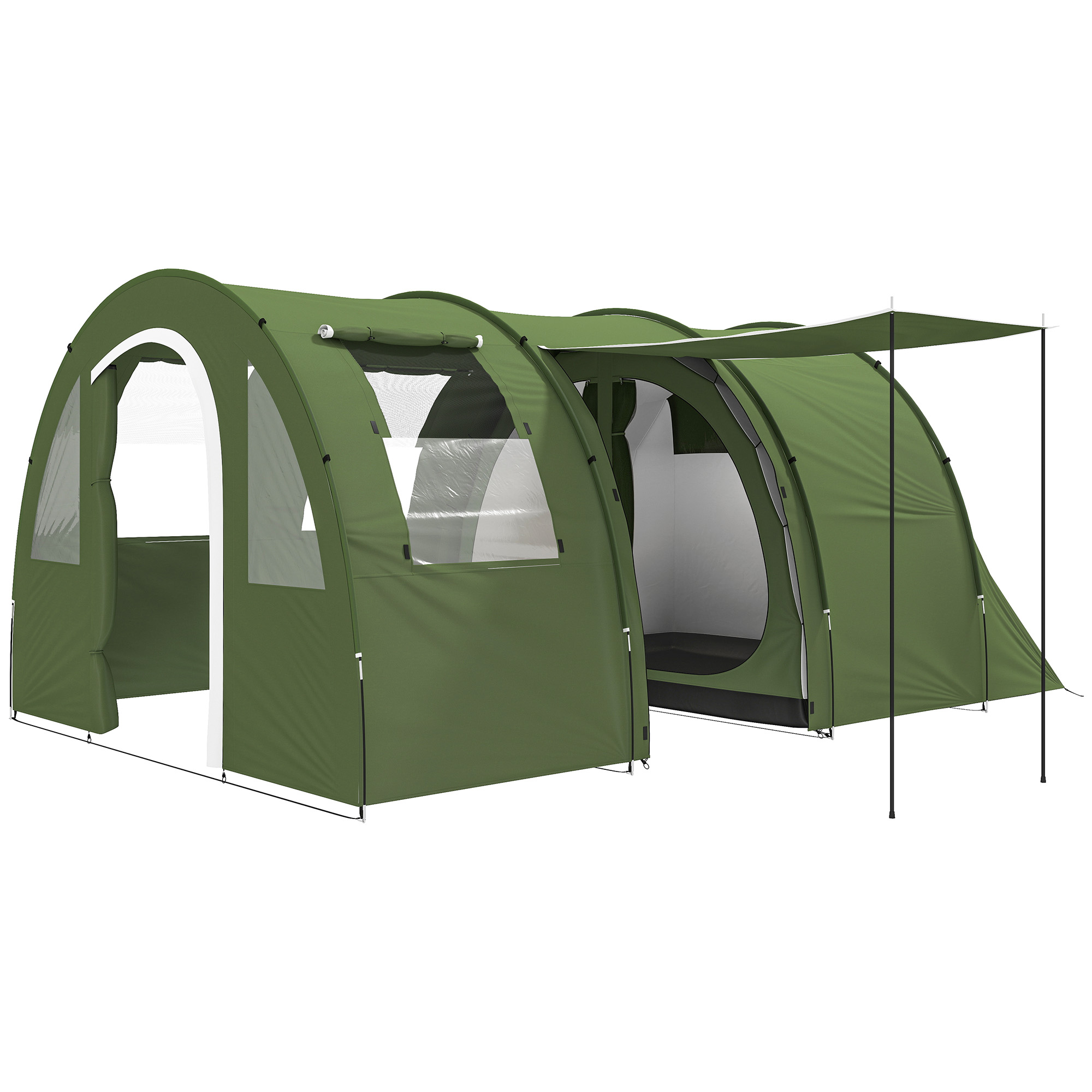 SUNVISTA 5 6 Man Camping Tent with 2 Room Green - Life Essentials