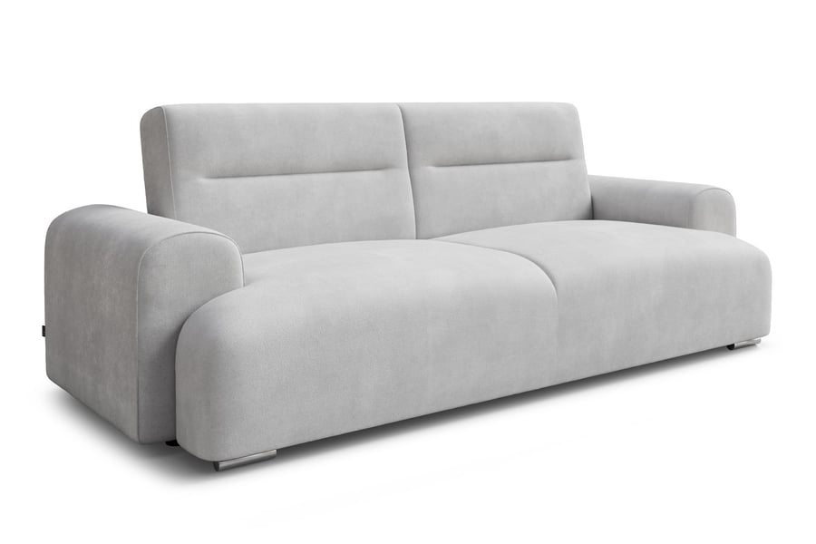 WENDELL Fabric 3 Seater Sofabed - Light Grey - Avellino & Wells