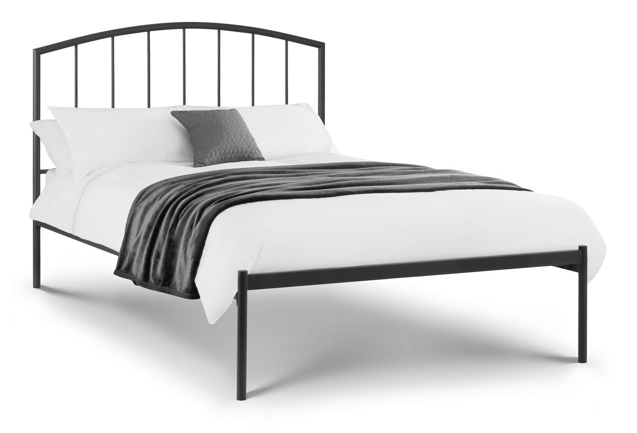 Onyx Anthracite Metal Bed Frame - Double 4ft6 - JB Collections