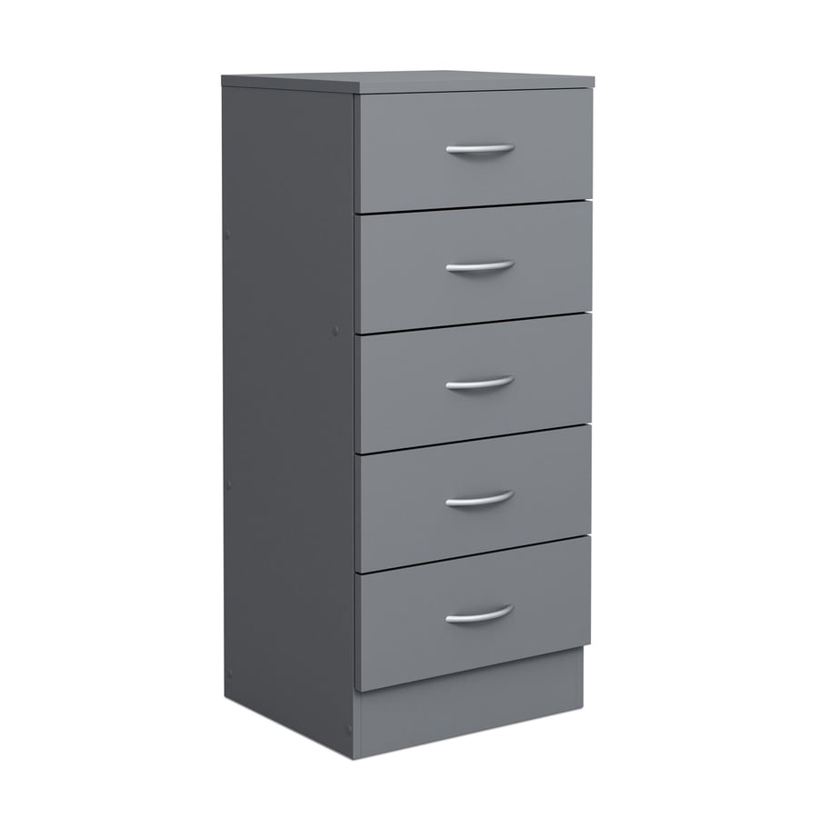 ARVELLO Grey Chest of Drawers - Tallboy, Medium-sized, 5 Drawers - Avellino & Wells