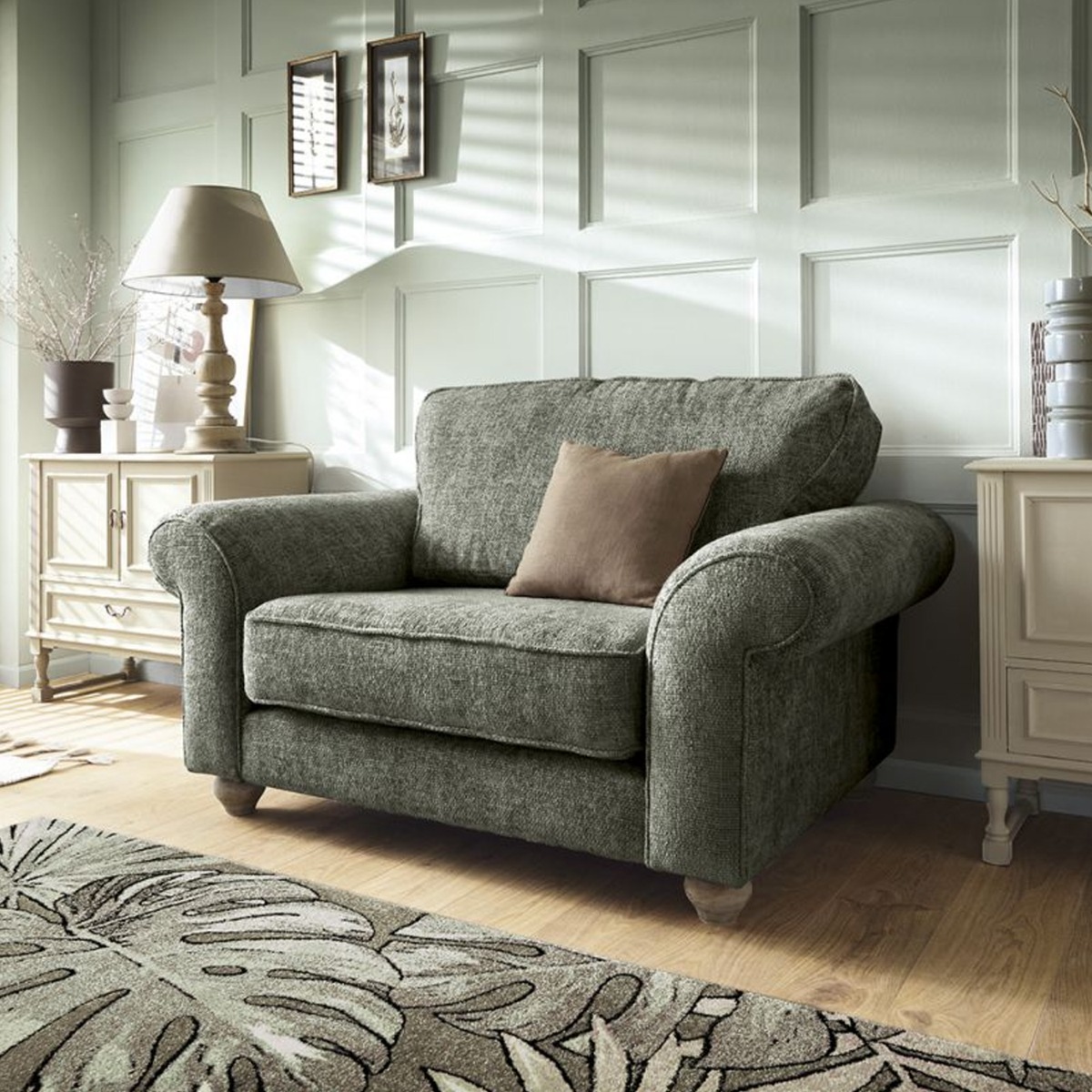 Ingrid Cuddle Chair - Rifle Green - Moonlight Interiors