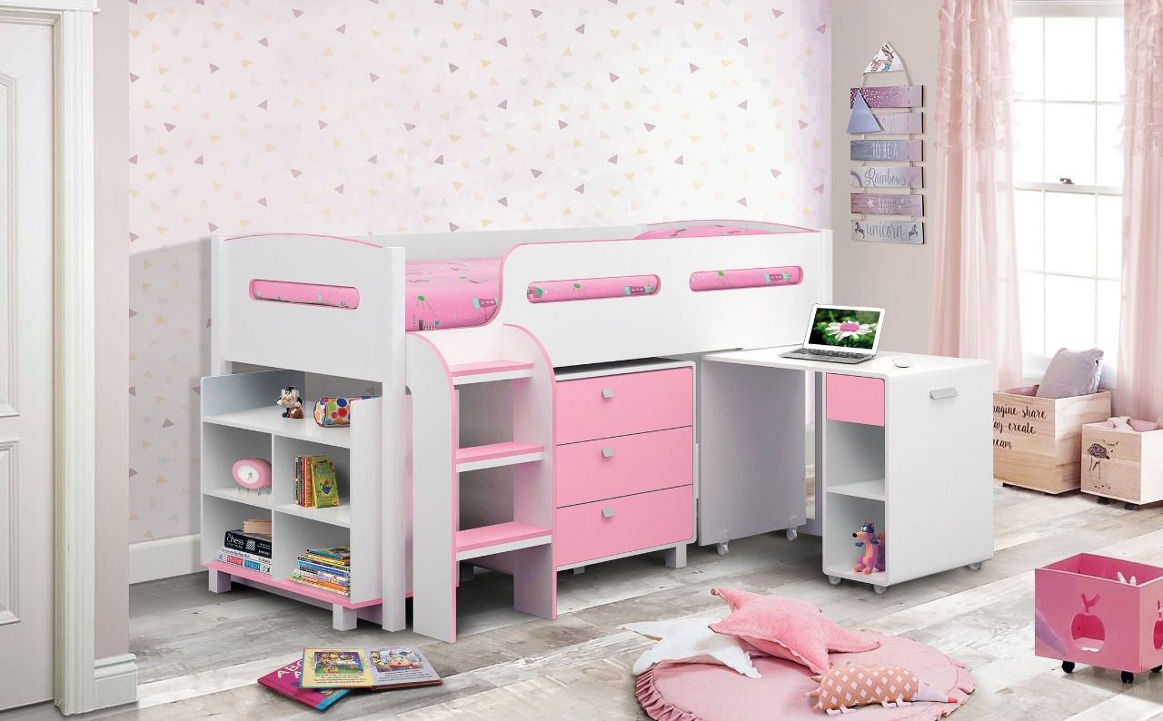 Kimbo Cabin Bed - Pink - JB Collections