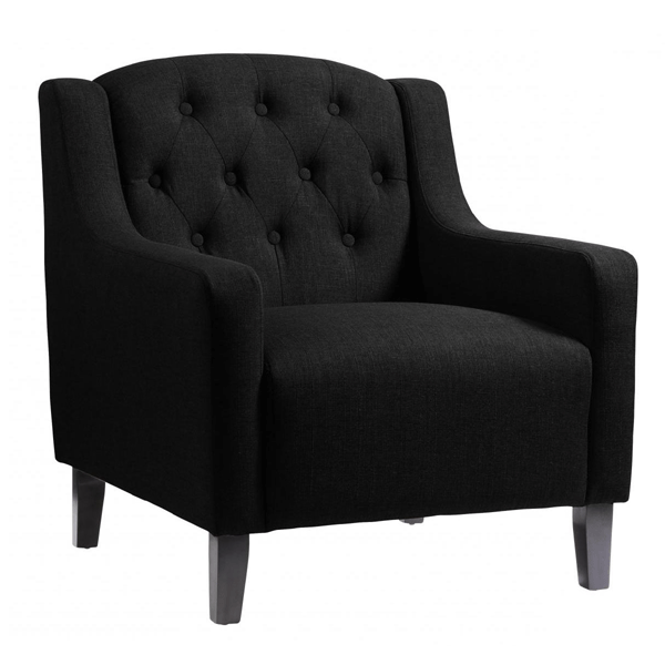 Luxury Redefined Escondido Stylish Decor Fabric Armchair Classic Comfortable in Black - Sigrid Mills