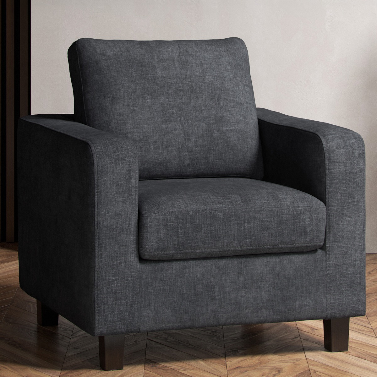 CAVRENO Fabric Armchair - Grey