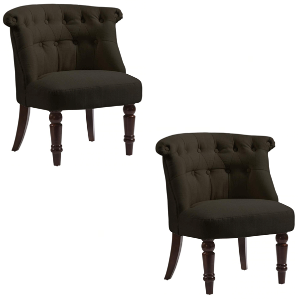 Crediton Fabric Armchair 2pc - Brown - Sigrid Mills