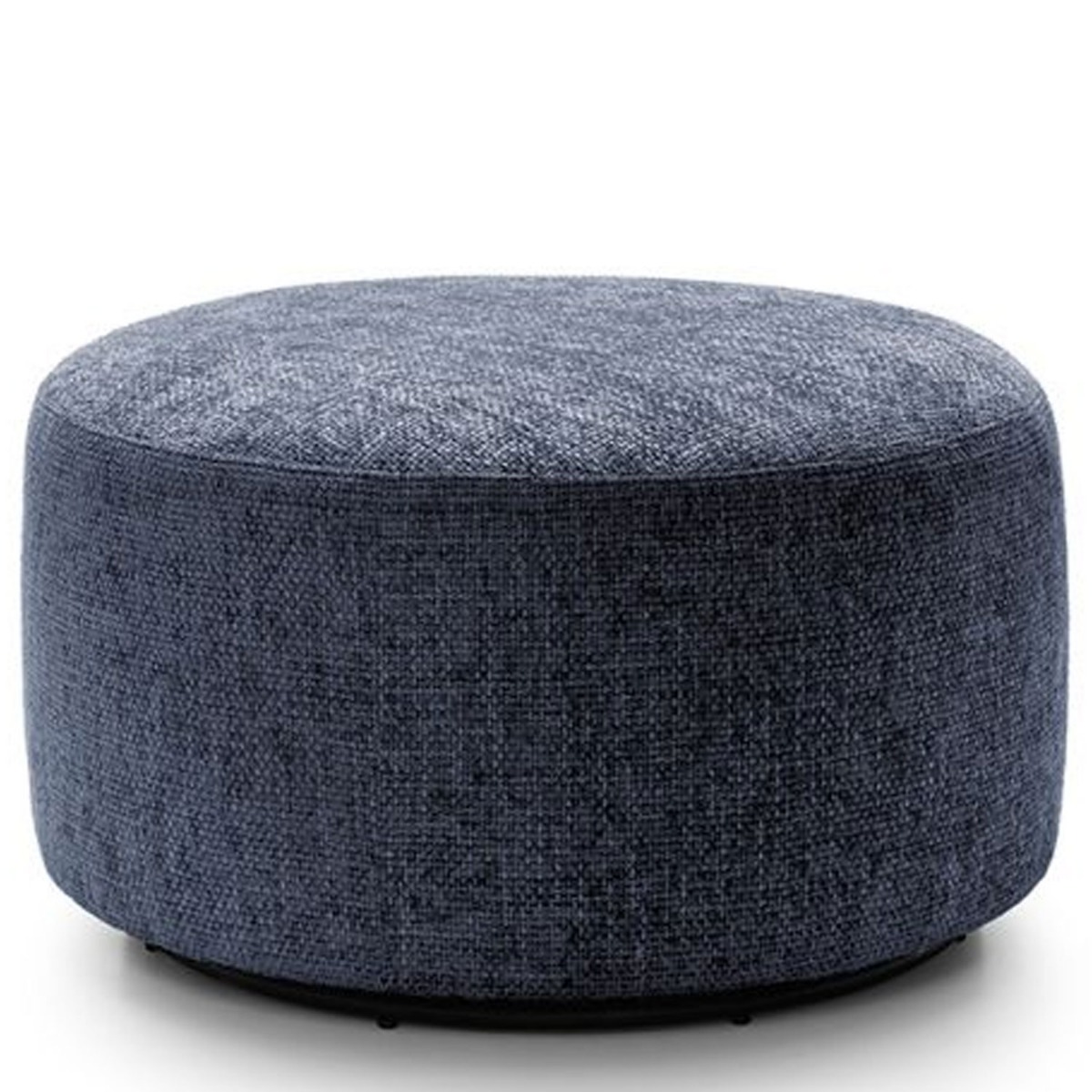 Zazzles Smart Linen Swivel Footstool - Dark Blue - Moonlight Interiors