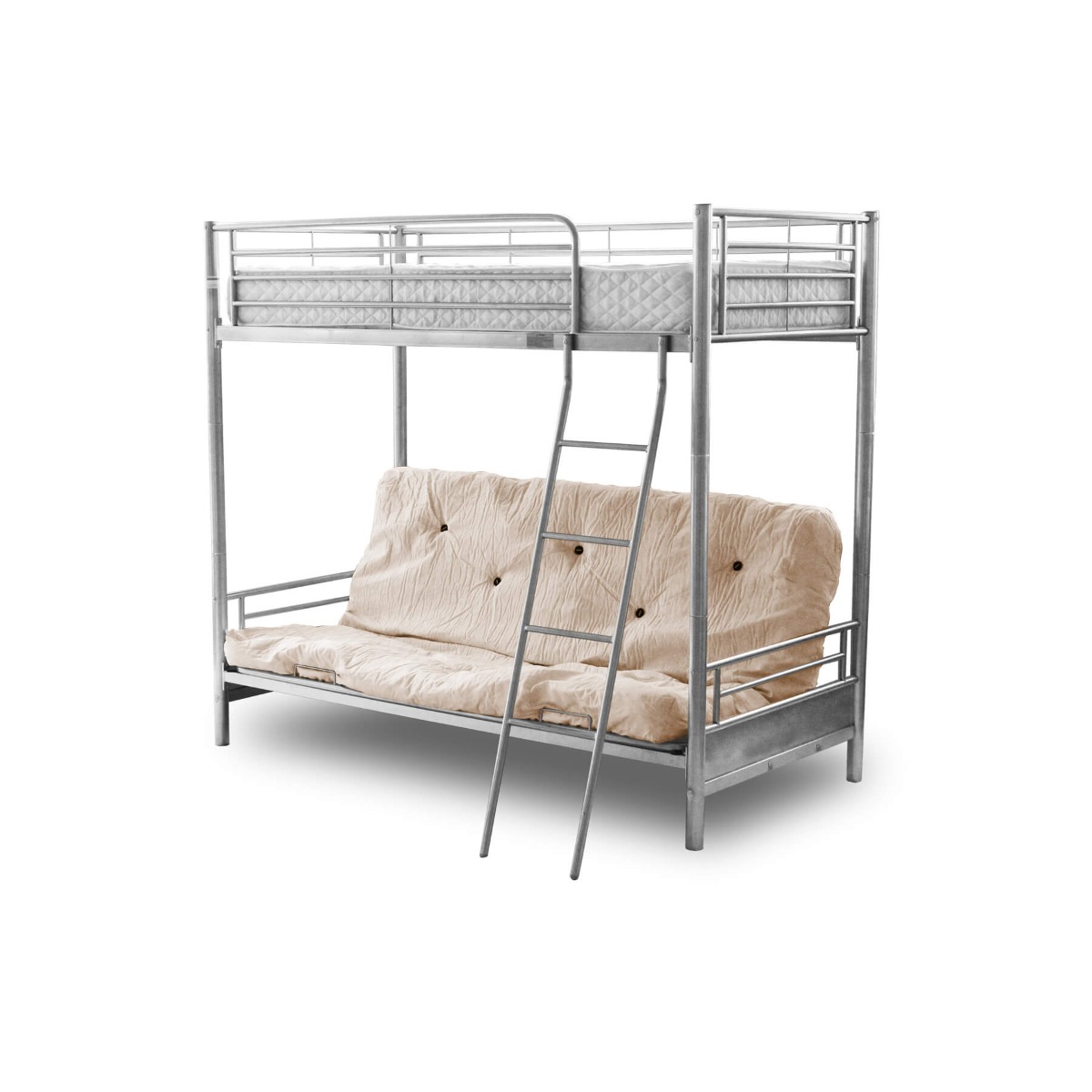 Crediton Futon Bunk Bed - Silver - Sigrid Mills