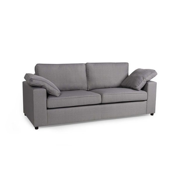 Amalfi Dream 3 Seater Fabric Sofa - Silver - Sigrid Mills