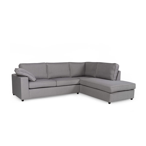 Amalfi Dream Corner Fabric Sofa - Silver - Sigrid Mills