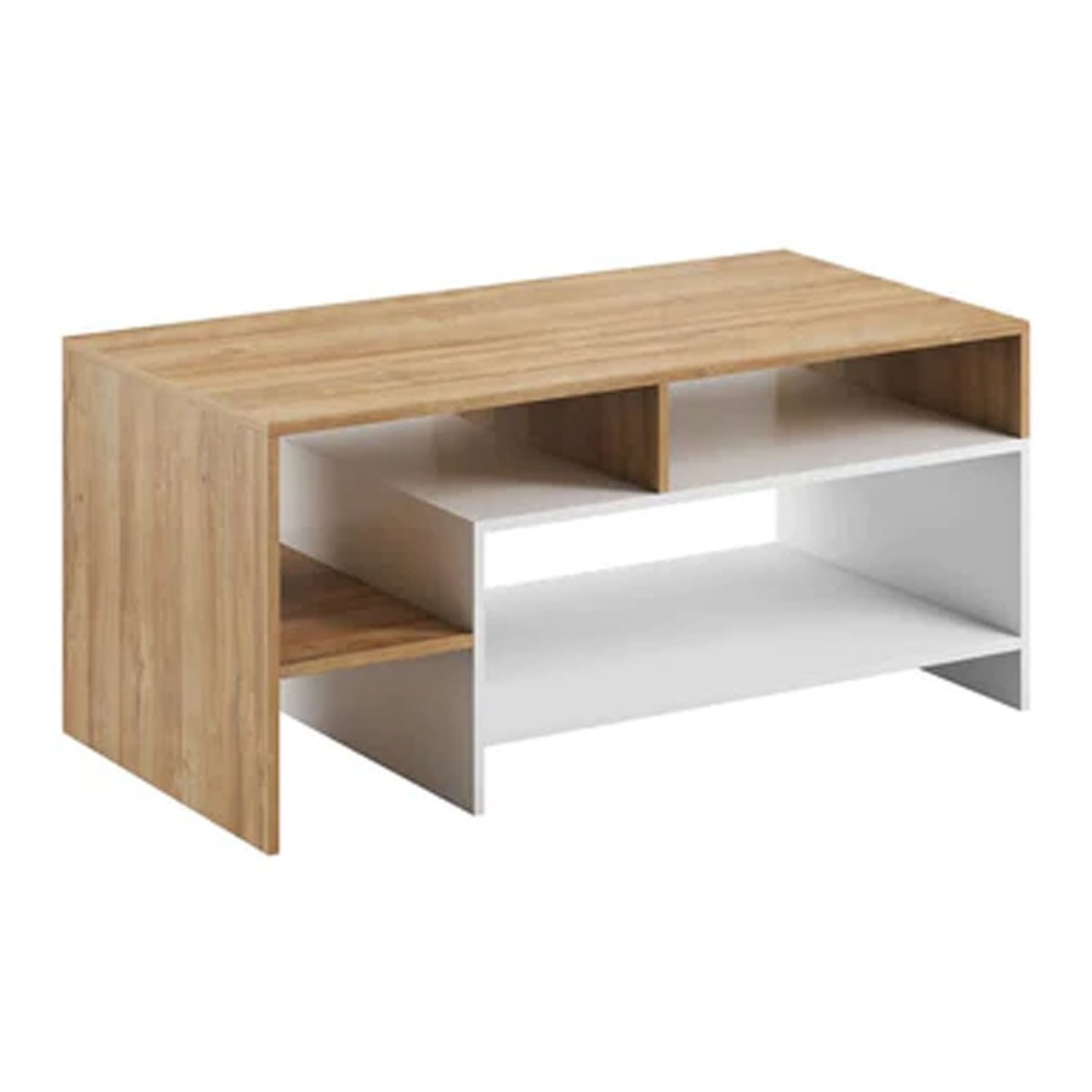 Pantheon Haven Coffee Table in Oak and White - 120cm - Art Nest