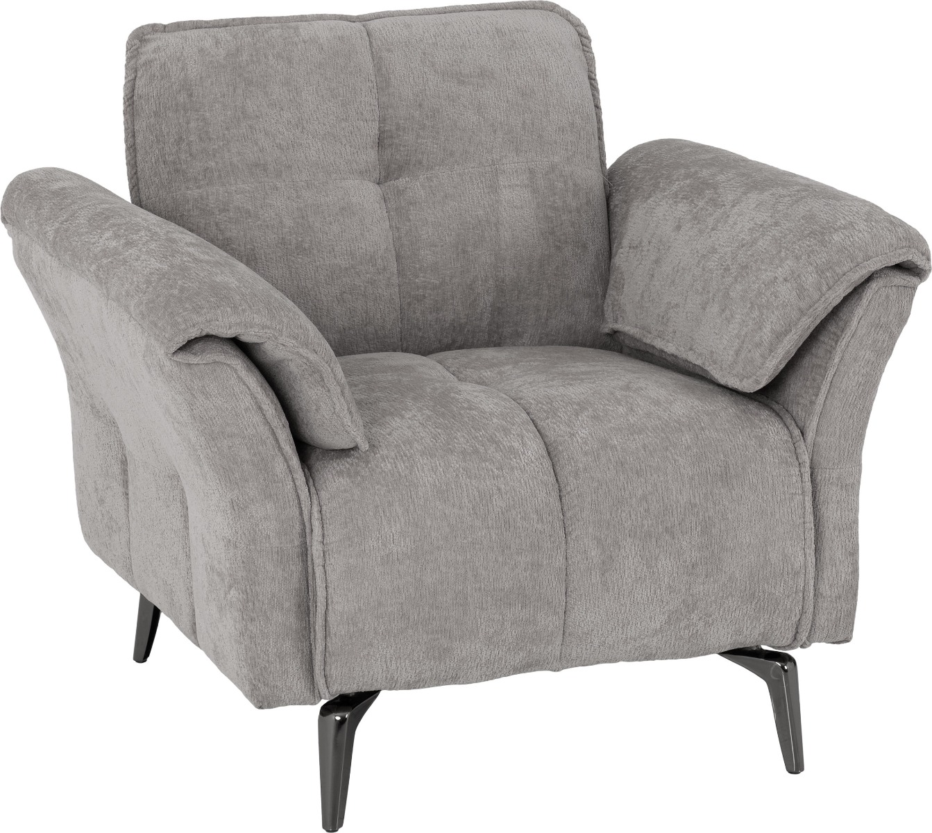 Bellagio 1 Seater Sofa - Grey Fabric - Budget Deals