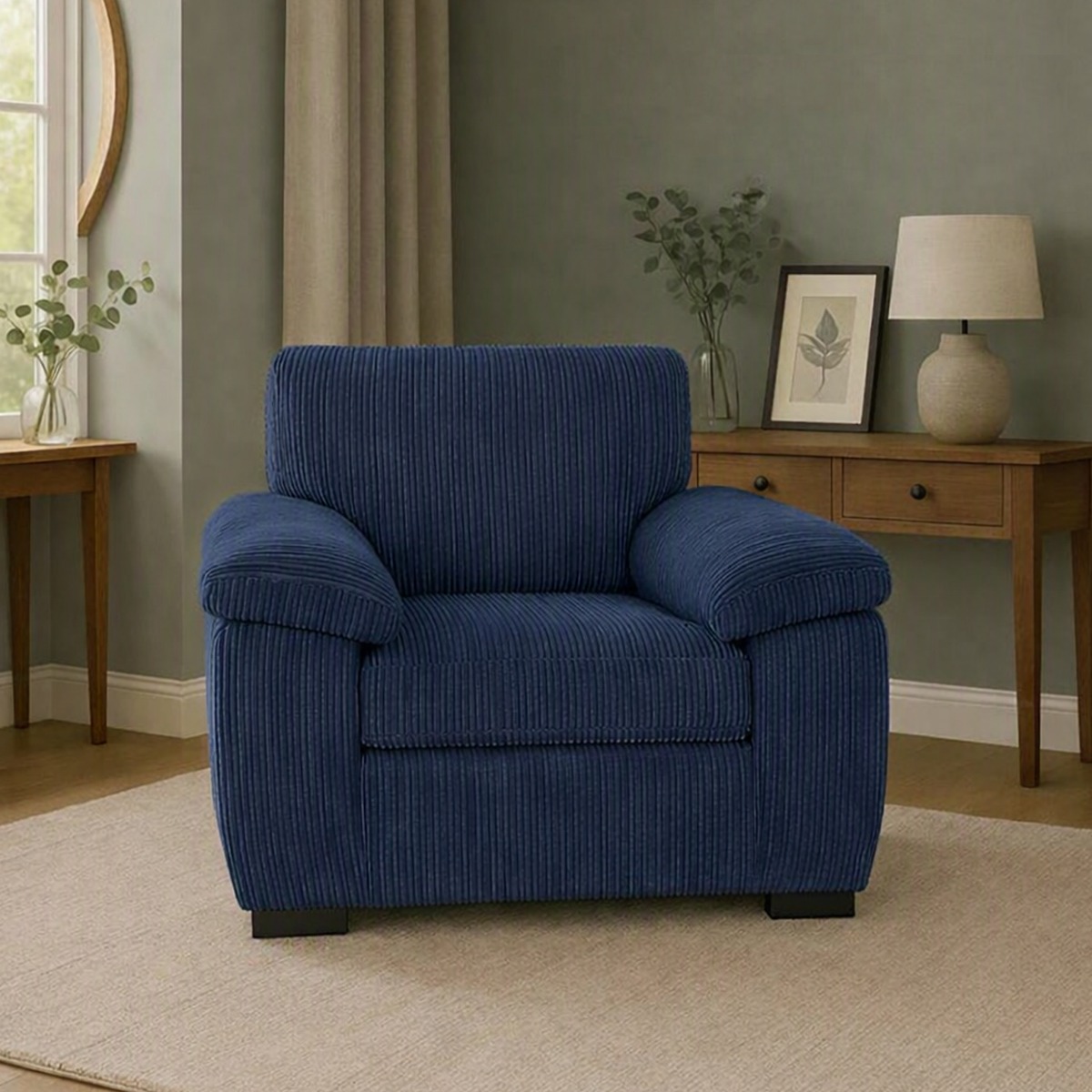 CORDURA Jumbo Cord Armchair - Blue