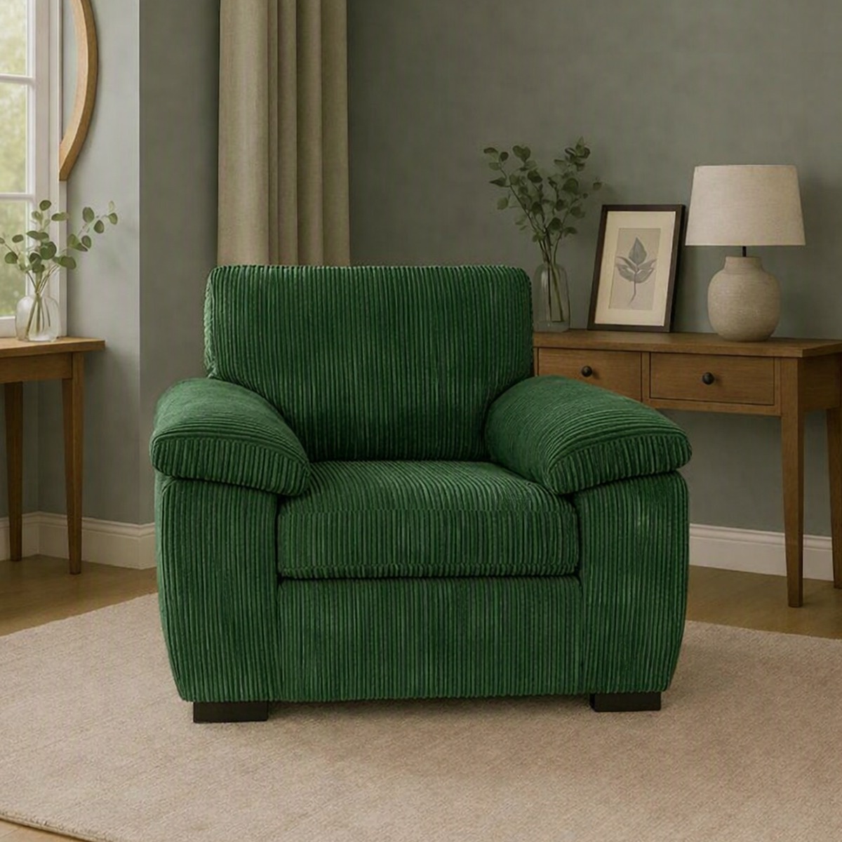 CORDURA Jumbo Cord Armchair - Green