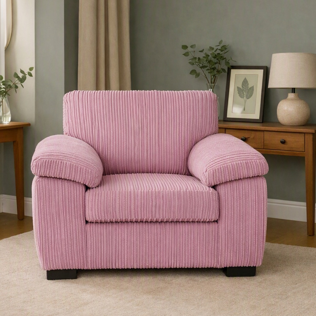 CORDURA Jumbo Cord Armchair - Pink
