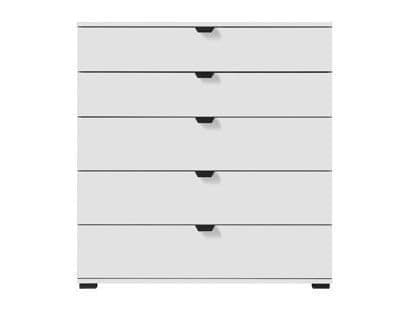 HIGHAM White Chest of Drawers - Medium-sized, 6 Drawers - Dalton Home