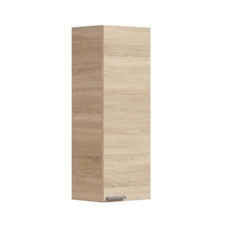 Milano Oak Effect 1 Door Small Wall Mounted Floating Bathroom Storage Cupboard - Oak - Dalton Home