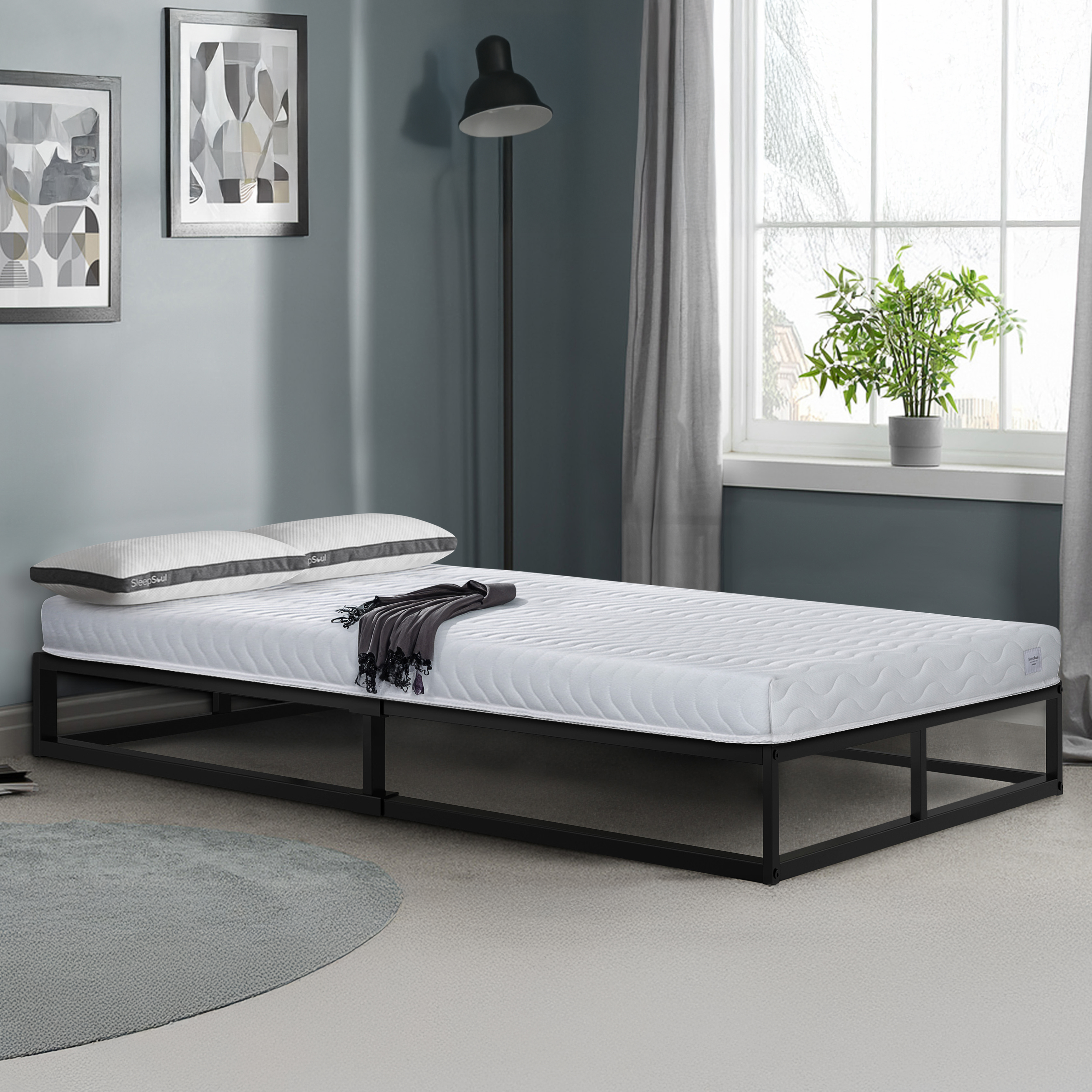 FENIXOR Double Memory Foam Mattress - White - Birlea Essentials