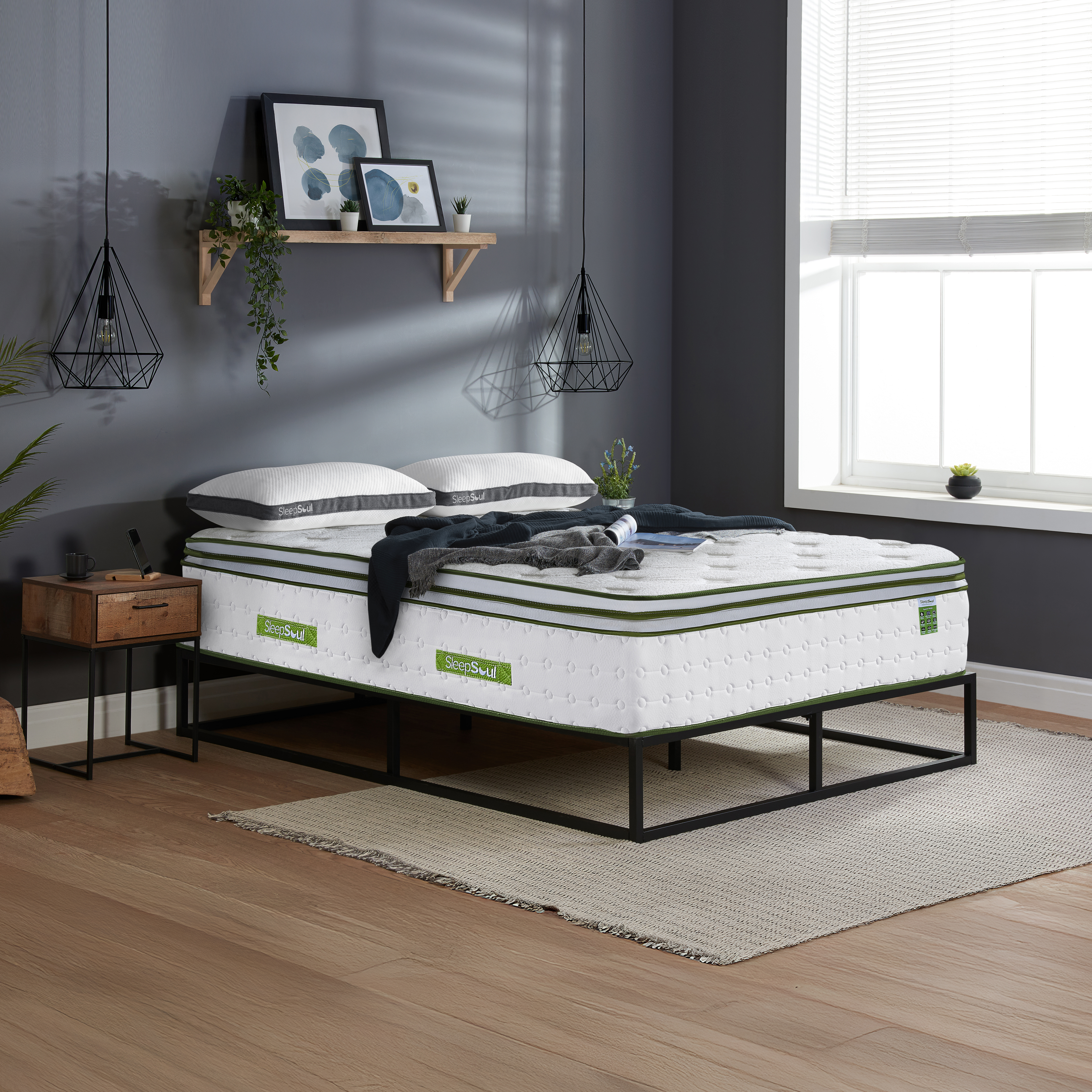 FENIXOR Double Orthopaedic Pocket Sprung Mattress 4000 Springs - White - Birlea Essentials