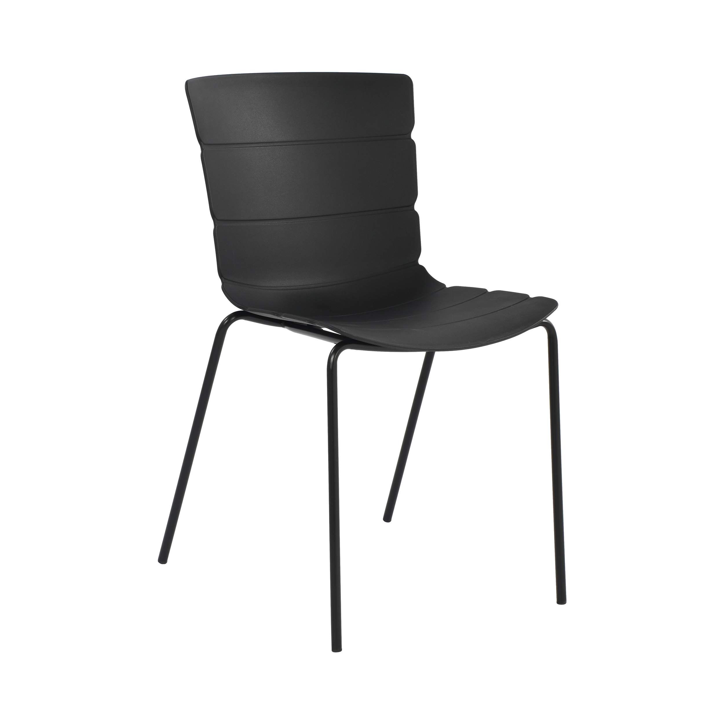 ARLO Set of 2 Plastic Kitchen Chairs - Black - Colton & Sawyer
