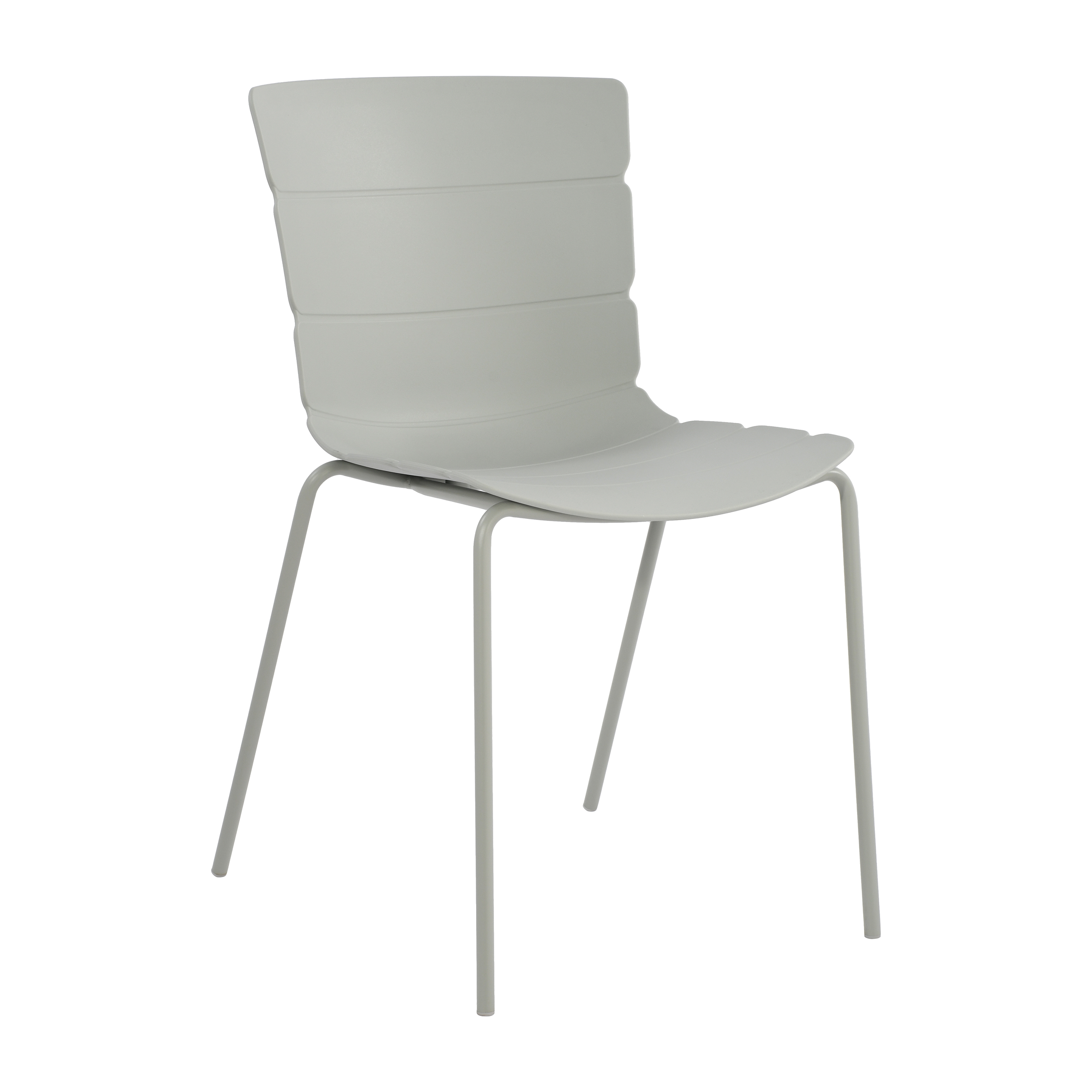ARLO Set of 2 Plastic Kitchen Chairs - Light Grey - Colton & Sawyer
