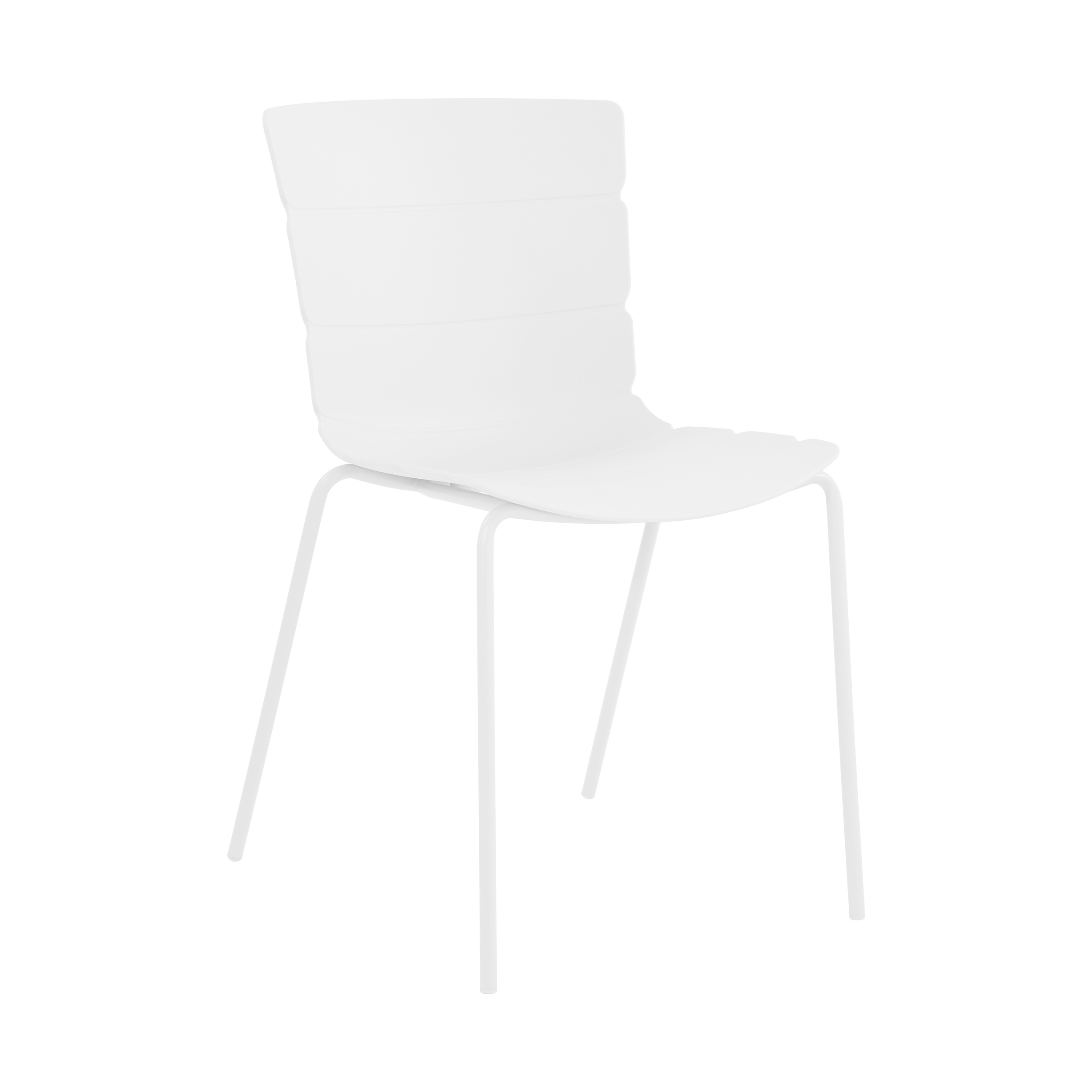 ARLO Set of 2 Plastic Kitchen Chairs - White - Colton & Sawyer