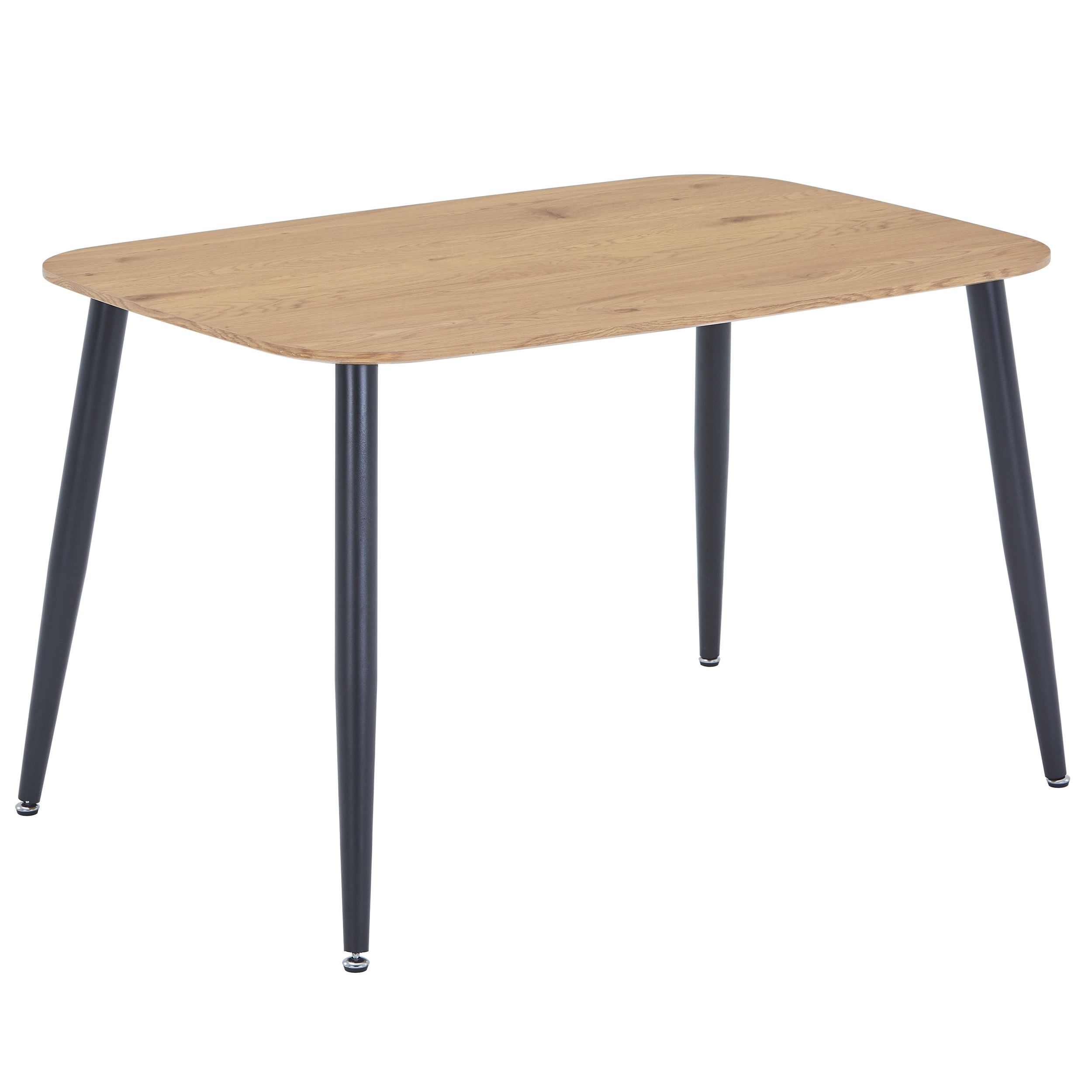 NEXO Rectangular Dining Table with Light Oak Top - Oak and Black - Colton & Sawyer