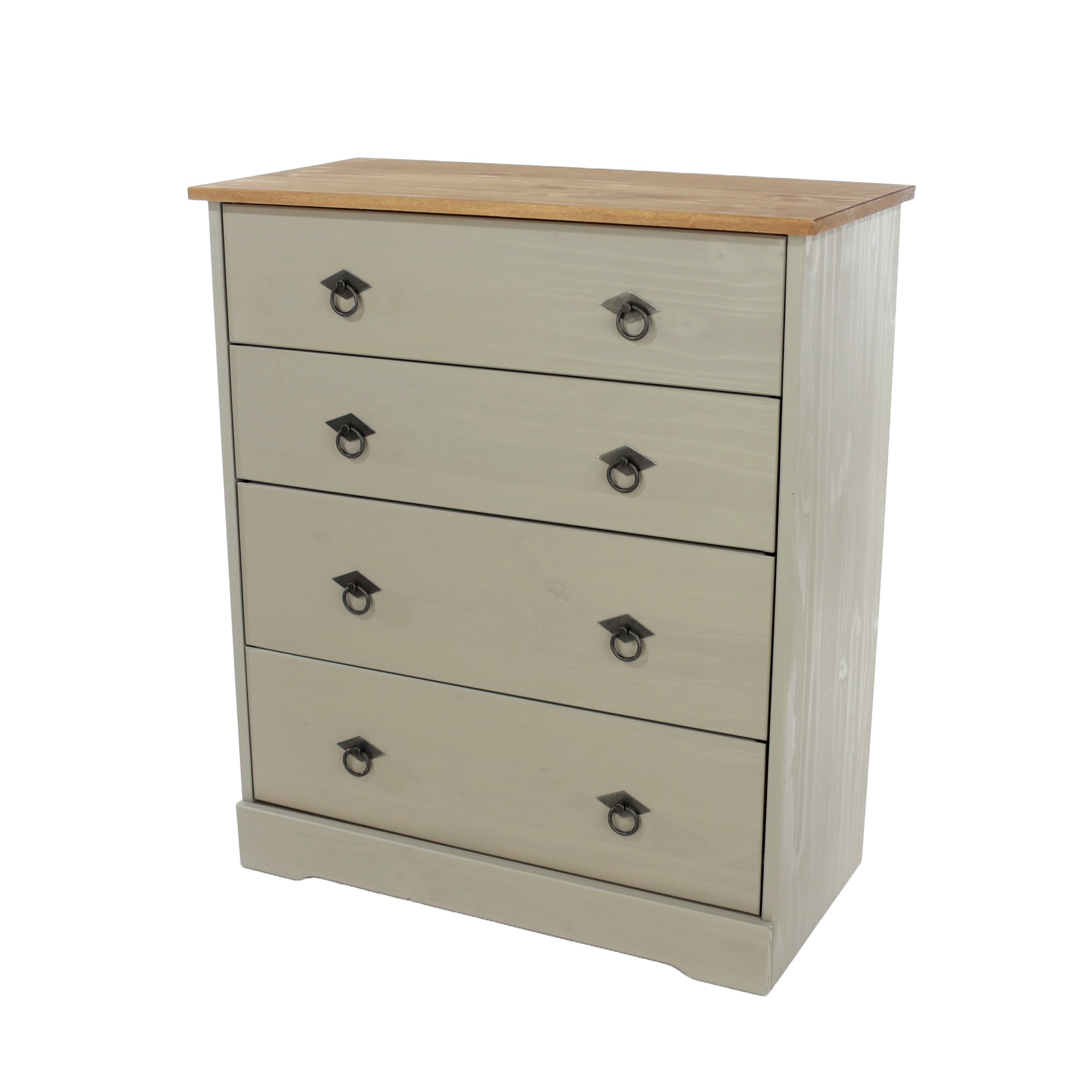CECILIA Grey Chest of Drawers - Medium-sized, 4 Drawers - Colton & Sawyer