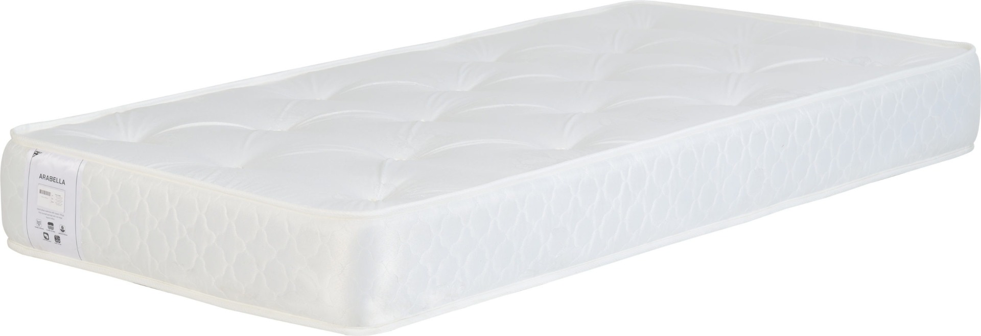 Arabella 3ft Single Mattress - Ivory - Budget Deals