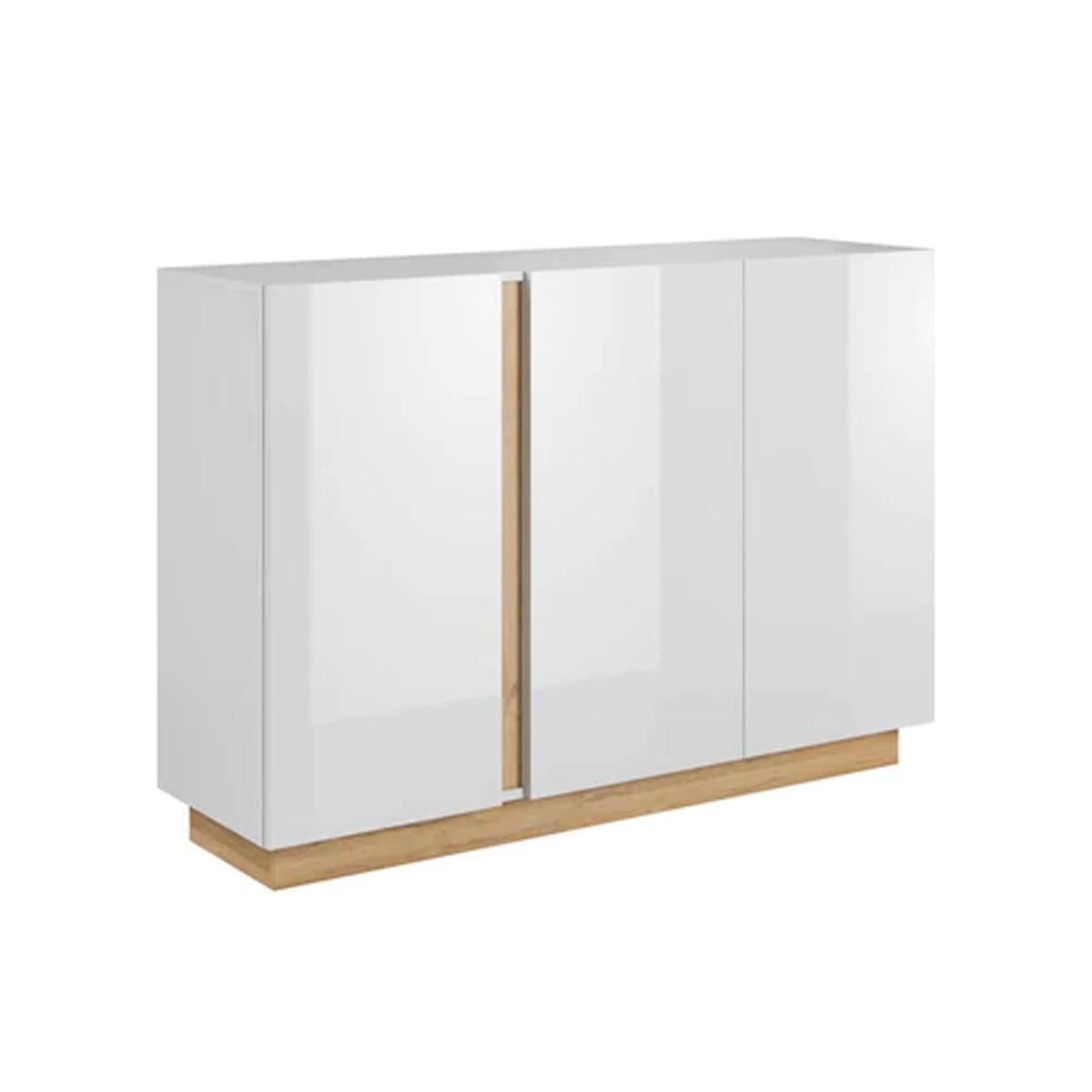 Nimbus Nectar Sideboard with 3 Doors and 2 Shelf - White - Art Nest