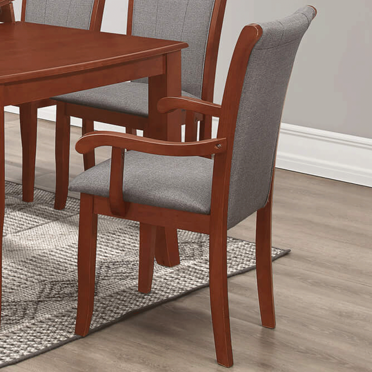 Corby Set of 2 Dining Arm Chairs - Mahogany - Sigrid Mills
