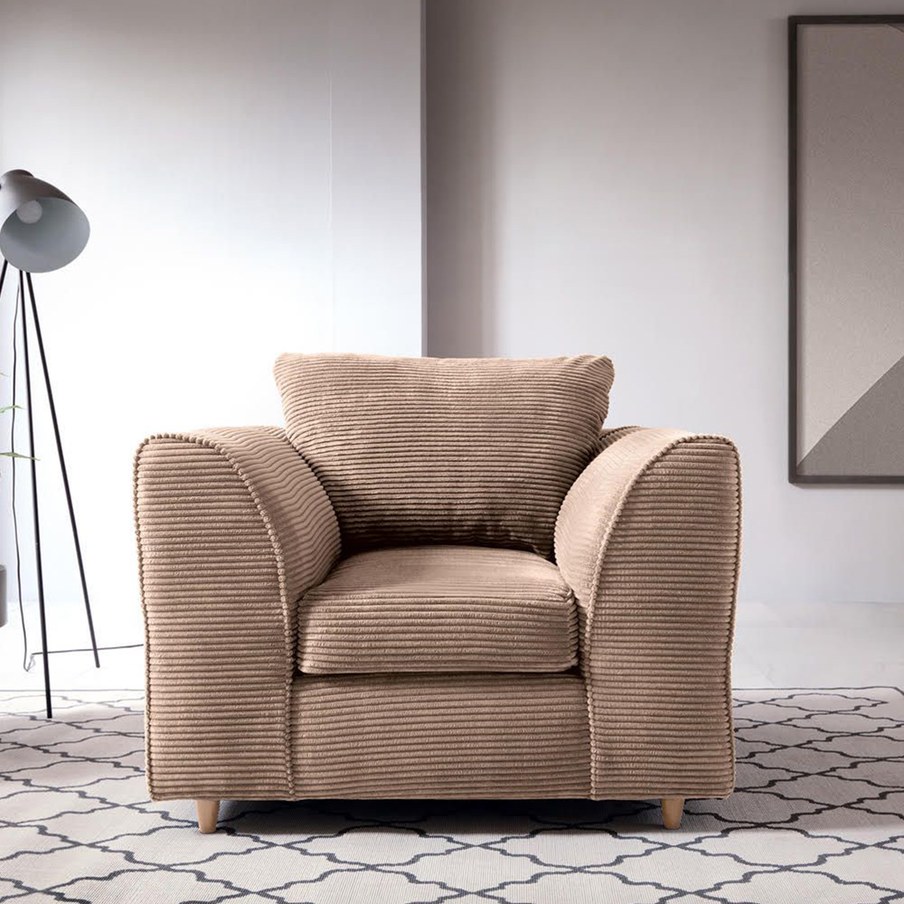 Jill Jumbo Armchair - Brown - Moonlight Interiors
