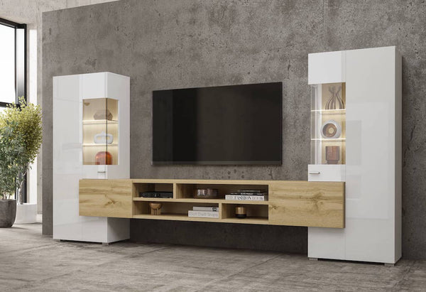 TV Cabinet - DAVEY TV Unit White 270cm - Art Nest