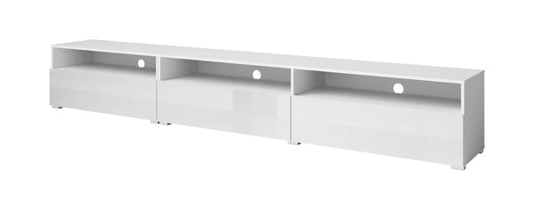 TV Cabinet - TASHI TV Unit White Gloss 270cm - Art Nest