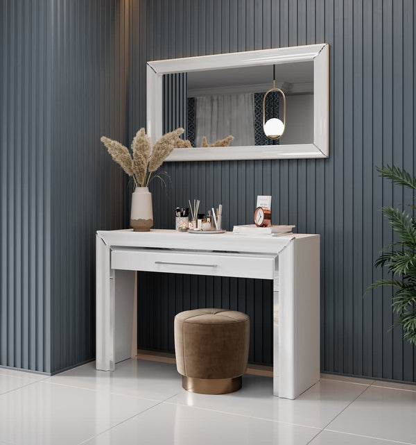 Dressing Table - ANALDA Dresser White 120cm - Art Nest