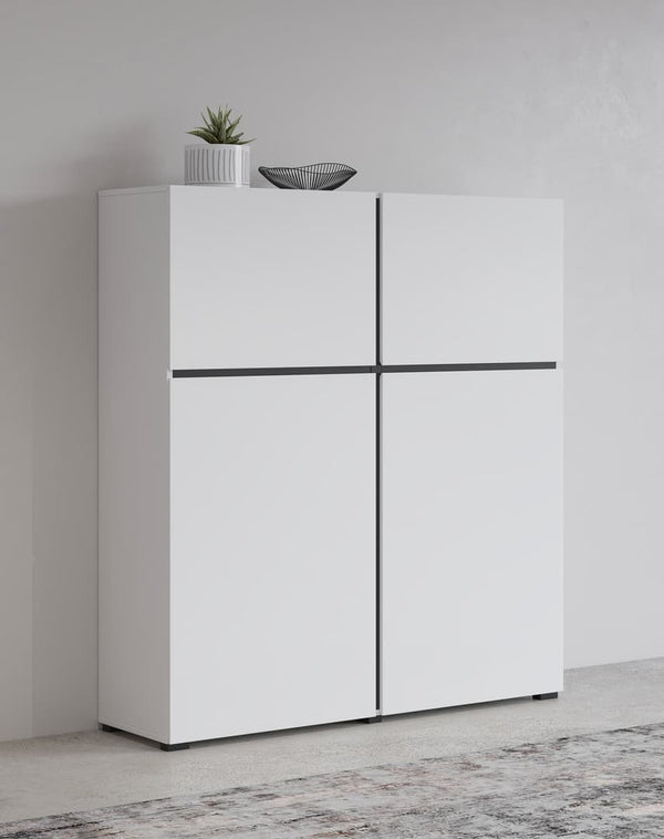 Sideboard - TAYLOR Highboard White 119cm - Art Nest