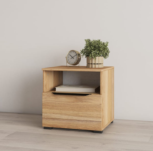 Bedside Table - VOSU Nightstand Oak Mauvella 45cm - Art Nest