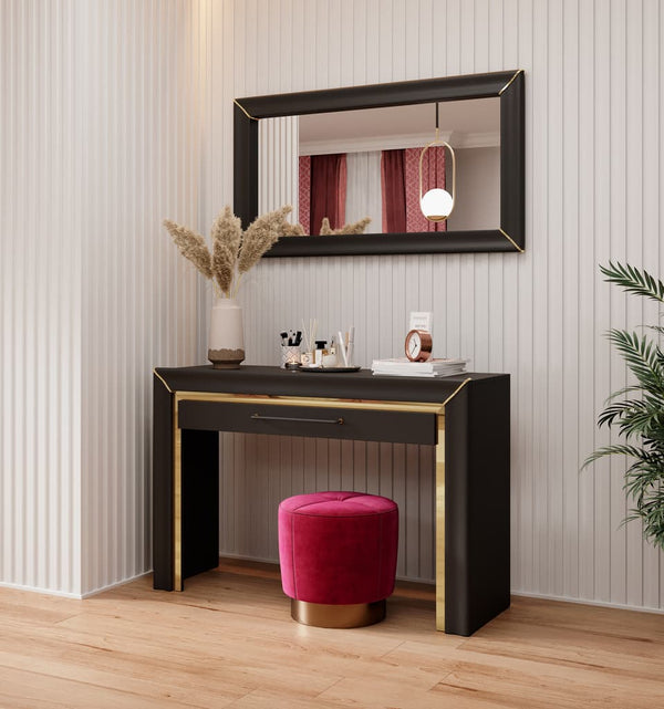 Dressing Table - ANALDA Dresser Black 120cm - Art Nest