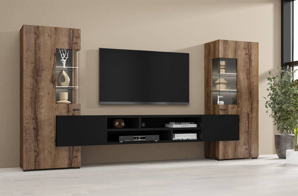 TV Cabinet - DAVEY TV Unit Oak Monastery 270cm - Art Nest