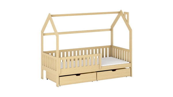 Single Bed - JOE I Wooden 3ft Bed with Bonnell Mattresses and Storage Pine - Art Nest