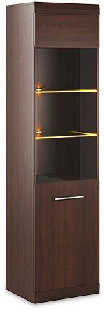 Display Rack - CRAIG Display Cabinet Oak Chocolate 51cm - Art Nest