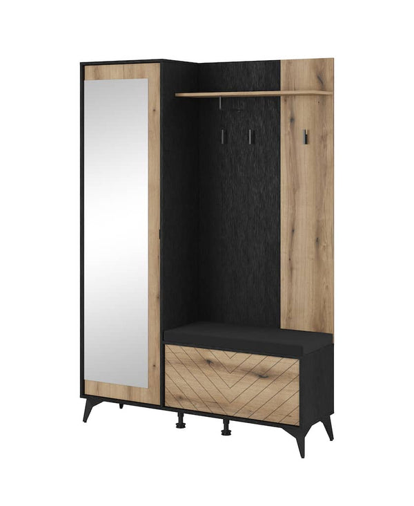 Display Rack - DIAMOND Display Cabinet Oak Evoke 134cm - Art Nest
