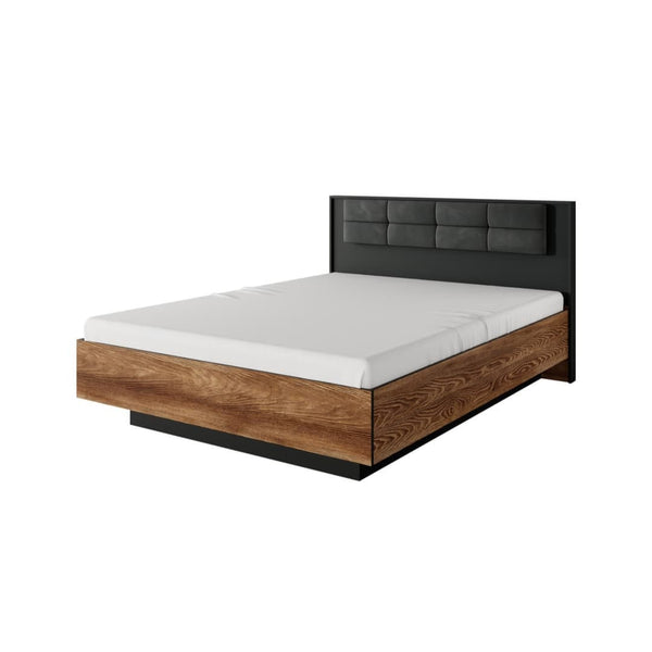 Kingsize Bed - ROBERTHA Ottoman Bed Oak Chestnut - Art Nest