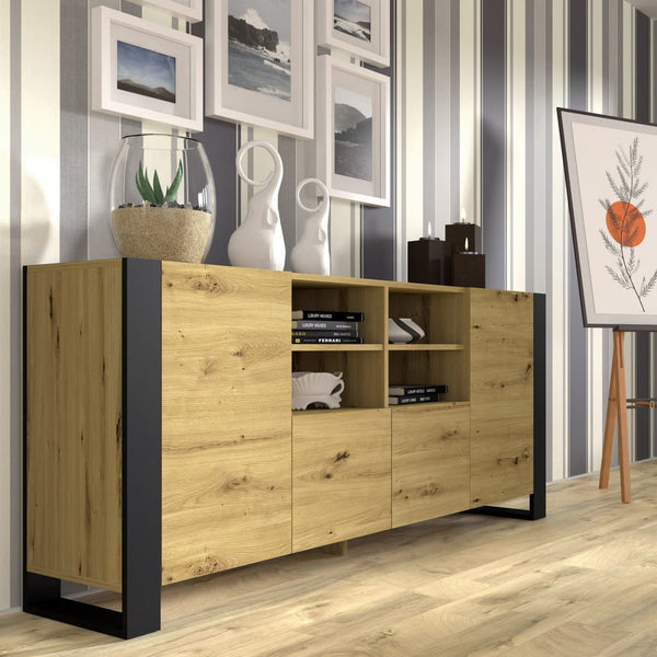 Sideboard - NORLINA Sideboard Oak Artisan 188cm - Art Nest