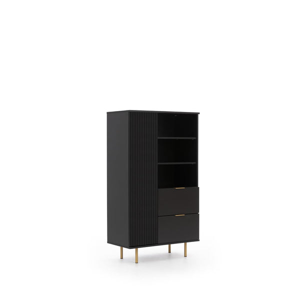 Display Rack - VOKA Display Cabinet Black 80cm - Art Nest