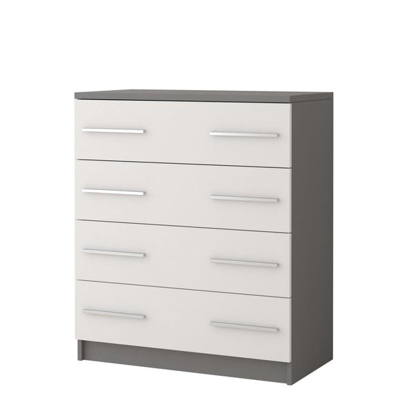 ORMISTON Grey Chest of Drawers - Medium-sized, 4 Drawers - Art Nest