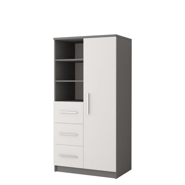 Display Rack - BRAYDEN Display Cabinet Grey Matt 80cm - Art Nest